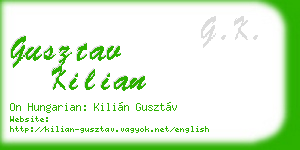 gusztav kilian business card