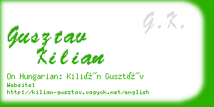 gusztav kilian business card